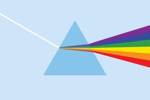 Light rays in a prism vector