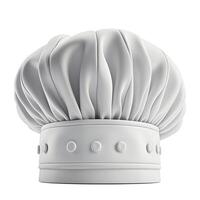 A classic white chef's hat representing culinary expertise and professionalism. photo