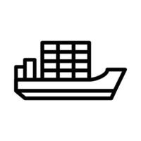 Cargo Ship icon in line style. Perfect for website mobile app presentation. Suitable for any user interface and user experience vector