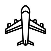 Airplane icon in line style. Perfect for website mobile app presentation. Suitable for any user interface and user experience vector