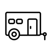 Caravan icon in line style. Perfect for website mobile app presentation. Suitable for any user interface and user experience vector