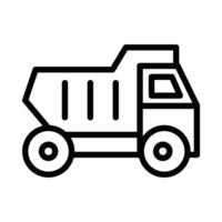 Dump Truck icon in line style. Perfect for website mobile app presentation. Suitable for any user interface and user experience vector