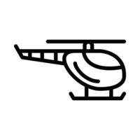 Helicopter icon in line style. Perfect for website mobile app presentation. Suitable for any user interface and user experience vector