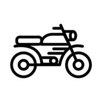 Motorcycle icon in line style. Perfect for website mobile app presentation. Suitable for any user interface and user experience vector