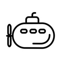 Submarine icon in line style. Perfect for website mobile app presentation. Suitable for any user interface and user experience vector
