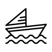 Sailboat icon in line style. Perfect for website mobile app presentation. Suitable for any user interface and user experience vector