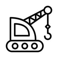 Crane Machine icon in line style. Perfect for website mobile app presentation. Suitable for any user interface and user experience vector