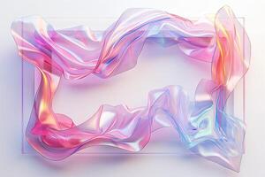 An abstract composition featuring swirling, translucent pink and blue forms, creating a vibrant and dynamic visual experience. photo