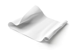 A crumpled white sheet of paper with soft shadows, creating a minimalistic and clean aesthetic. photo