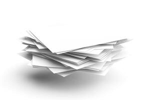 A stacked collection of blank white sheets of paper, symbolizing creativity and possibilities. photo