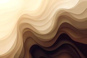 An abstract composition of smooth, flowing waves in warm earthy tones, creating a sense of tranquility and depth. photo