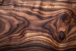 Beautifully grained dark wood showcasing intricate patterns and textures. photo