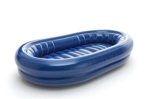A vibrant blue inflatable pool, perfect for summer fun or relaxation. photo