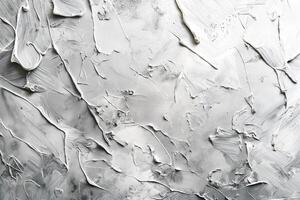 Abstract white texture resembling brush strokes on a canvas. photo