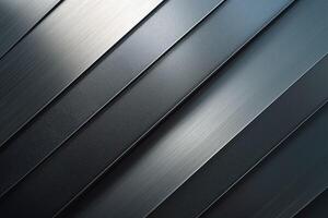 Abstract close-up of brushed metal panels in varying shades of gray, creating a dynamic and modern aesthetic. photo