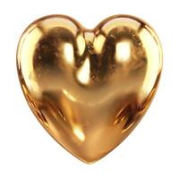 A shiny, golden heart shape symbolizing love and affection. photo