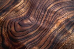 Close-up of rich, textured wooden surface showcasing intricate grain patterns and natural hues. photo