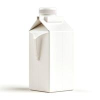 Plain white milk carton with a screw cap, showcasing a tidy design for dairy products. photo