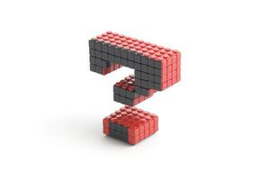 Red and black abstract structure showcasing geometric shapes and depth, ideal for creative design themes. photo