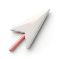 A glossy computer mouse cursor icon in a sleek design, showcasing a modern aesthetic. photo
