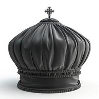 A luxurious black crown with intricate detailing, symbolizing elegance and royalty. photo