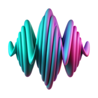 wonderful creative An abstract representation of sound waves, visualized as undulating lines of vibrant turquoise and fuchsia, illuminated by a pulsating strobe light 4K png