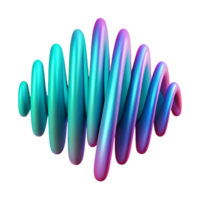 impressive contemporary An abstract representation of sound waves, visualized as undulating lines of vibrant turquoise and fuchsia, illuminated by a pulsating strobe light exclusive png
