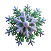 stunning rustic A single perfect snowflake resting on a dark evergreen branch, macro photography, winter theme original png