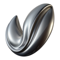 magnificent minimalist A single, bold brushstroke of metallic silver paint on a black canvas, illuminated by a sharp, directional light genuine png