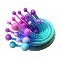 dramatic contemporary An abstract representation of data flow, visualized as streams of light particles in shades of cyan and magenta, illuminated by a pulsating, rhythmic light premium png