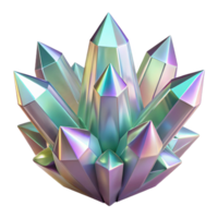 extraordinary contemporary A microscopic view of crystal formations, with intricate patterns and facets, in shades of clear and iridescent, illuminated by a polarized light professional png