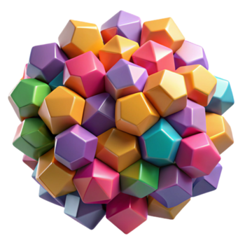 elegante astratto un' campo di a caso generato, colorato poligoni, sovrapposizione e intersecante, illuminato di un' luminosa, piatto leggero esclusivo png