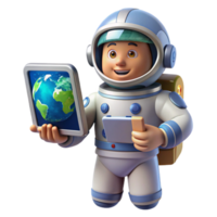 magnificent vintage A lone astronaut holding a transparent tablet displaying Earth, starry backdrop visible through the tablet, realistic lighting, digital painting style detailed png