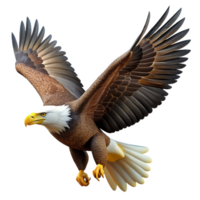 wonderful artistic A majestic bald eagle soaring through the sky, powerful and majestic, wildlife photography premium png