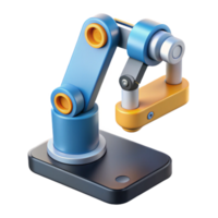 stunning artistic A robotic arm assembling a smartphone, precise movements, factory lighting, product design style genuine png