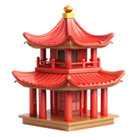 serene classic A traditional Chinese pagoda with intricate carvings and red lacquer, soft morning light, serene, detailed png