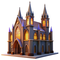 beautiful abstract A medieval cathedral with stained glass windows and soaring arches, dramatic lighting, Gothic, genuine png