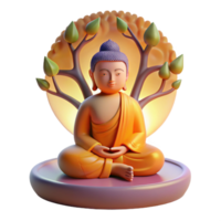 serene rustic A serene Buddha meditating under the Bodhi tree, bathed in the soft glow of dawn, intricate Thangka painting style authentic png