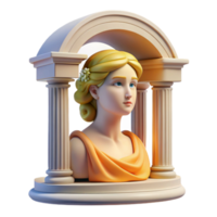 stunning abstract A beautiful Helen of Troy gazing out from a palace window, bathed in the warm light of the Aegean sun, neoclassical style high resolution png