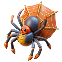 elegant rustic A mischievous Anansi the Spider spinning a web of intricate design, vibrant African folk art style 4K png