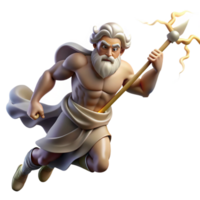 sbalorditivo tradizionale Zeus lanciare un' fulmine a partire dal montare Olimpo, drammatico chiaroscuro illuminazione, Rinascimento pittura stile esclusivo png