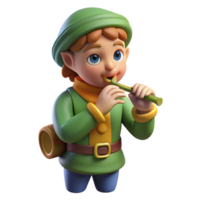 elegant contemporary A mischievous Pan playing his pipes in a sunlit forest glade, Impressionist painting style high resolution png