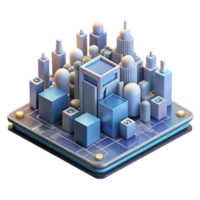 beautiful creative A microscopic view of a circuit board forming a city, intricate details, glowing connections, abstract style authentic png