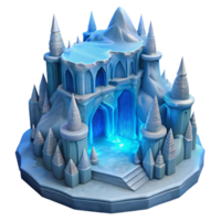 extraordinary abstract An intricate ice palace, carved from a glacier, intricate details, cool blue lighting, winter setting 4K png