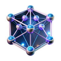 stunning vintage A network of glowing nodes and connections, futuristic data visualization, dark background with neon accents exclusive png
