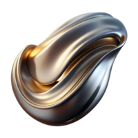 stunning minimalist A single brushstroke of metallic paint, dynamic movement, abstract expressionism, studio lighting 4K png