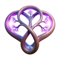 magnificent classic A fractal tree branching into infinity, glowing with an inner light, mathematical art, dark background detailed png
