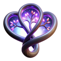 stunning traditional A fractal tree branching into infinity, glowing with an inner light, mathematical art, dark background genuine png