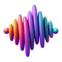 magnificent classic A digital representation of sound waves, vibrant colors, dynamic movement high quality png