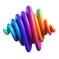 magnificent creative A digital representation of sound waves, vibrant colors, dynamic movement exclusive png